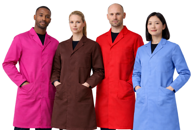 Colourful Scrubs - Stud Fastening Lab Coats